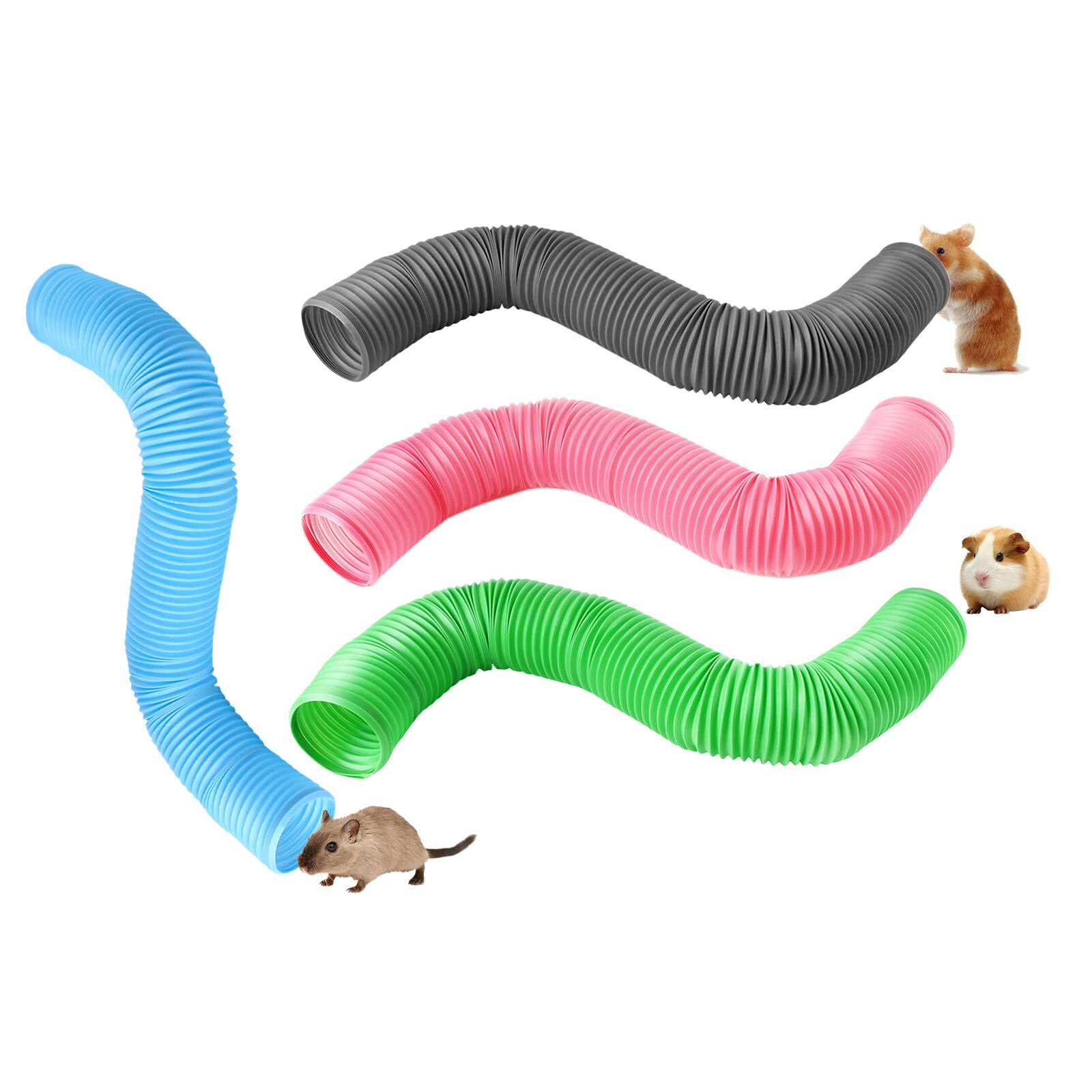 Plastic Kat Tunnels Gerimpelde Kitten Cavia Dieren Hideaway Spelen Speelgoed Agility Interactieve Doolhof Voor