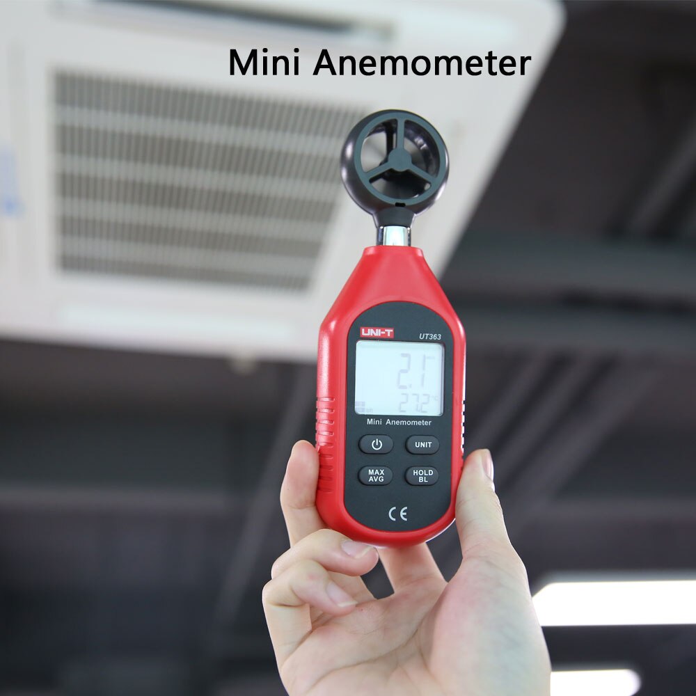 UNI-T UT363 Digital Anemometer Portable Anemometer LCD Digital Temperature Tester Handheld Measuring Tool