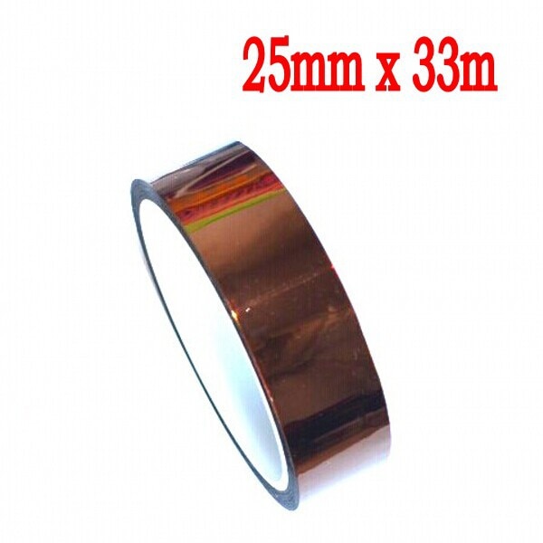 High Temperature Resistant for 3D Printer Heat Tape Polyimide Film 2.5cm 25mm x 33M