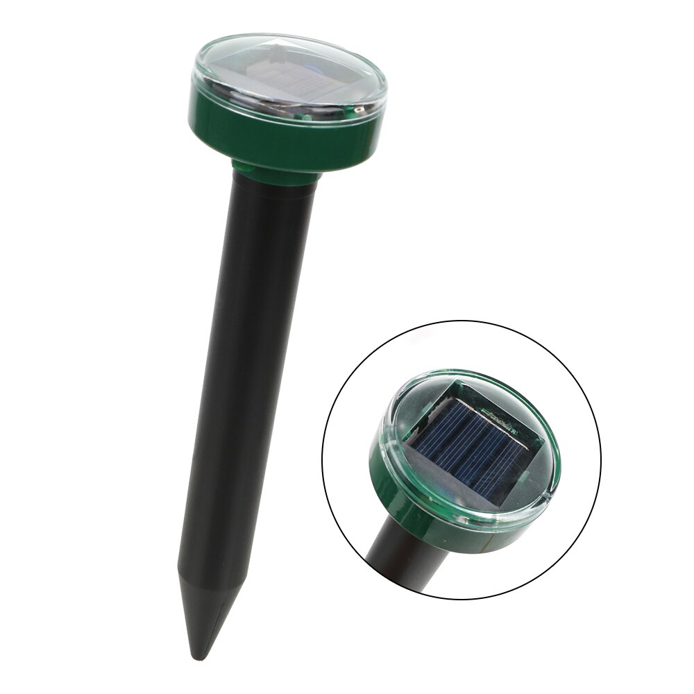 Ultrasone Sonic Muis Mol Ongediertebestrijding Solar Snake Mosquito Vogel Mieren Controle Tuin Yard Val Spike Tuin Ongediertebestrijding: WHITE