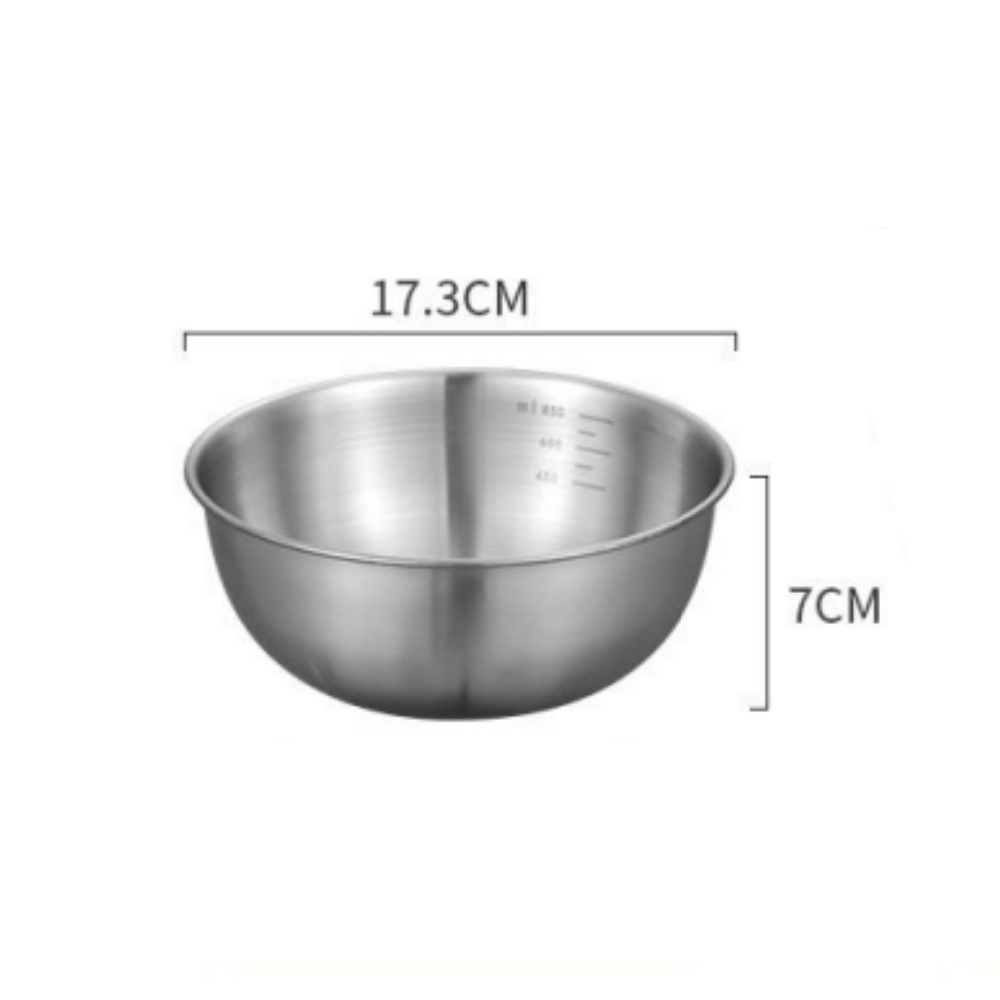 1–3 Edelstahl-Schüssel-einstellen mit Skala zum Kochen, Backen, Aufbewahrung von Lebensmitteln, großes FassungsvermöGen, Rührschüsseln für sterben Küche zu Hause: Schwarz