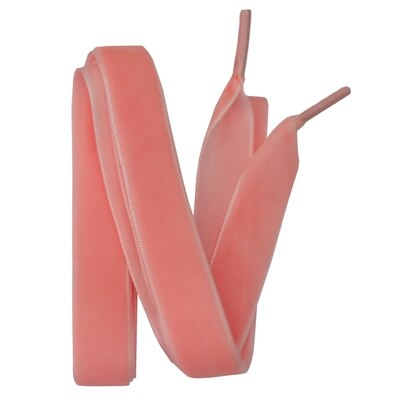 Cordones planos de terciopelo, 1,6 cm de ancho, zapato con cinta, 120cm / 47 pulgadas: pink