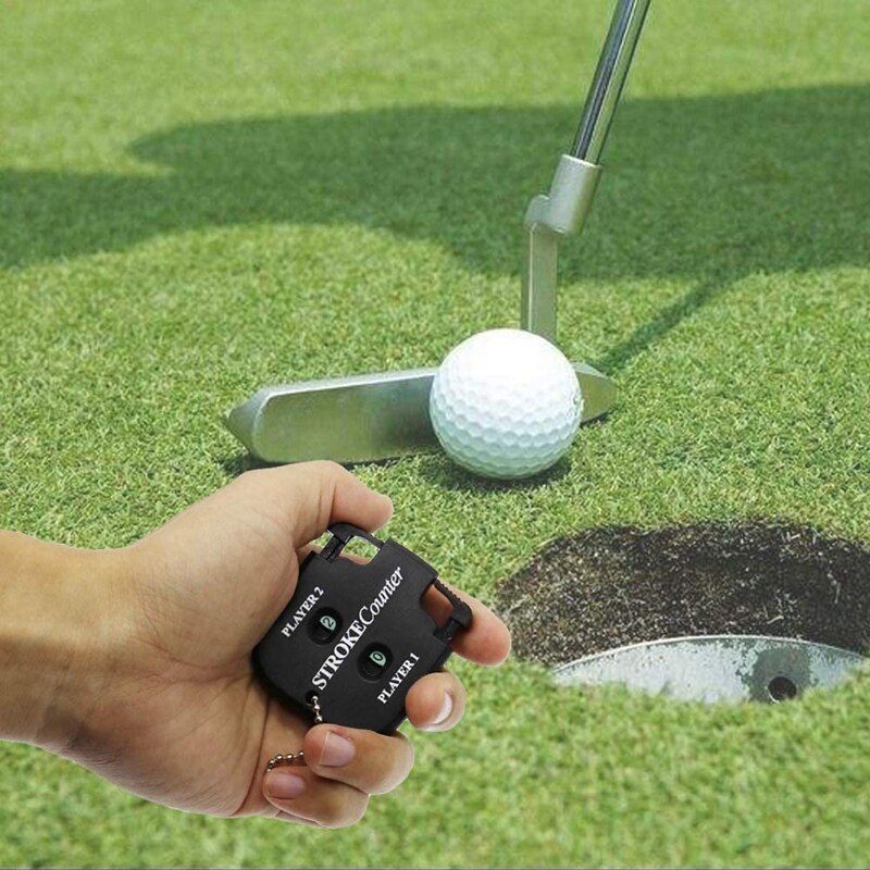 2 stuks mini scoreteller golf slag shot putt teller nummer met sleutelhanger ( (2 stuks)