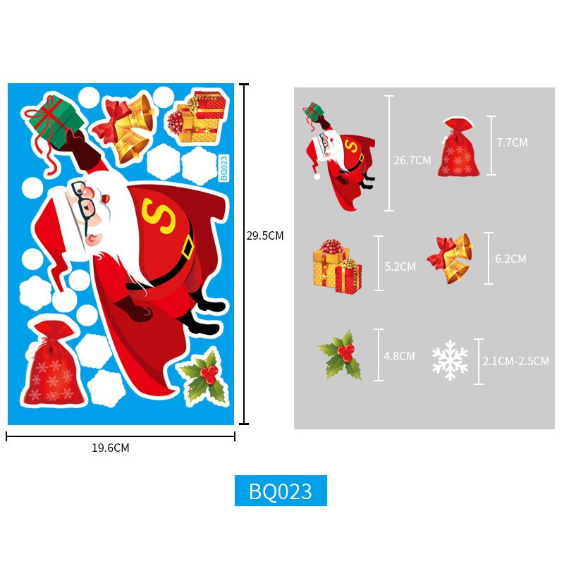 Weihnachten Fenster Aufkleber Fenster Klettern Santa Santa Aufkleber Super Santa Aufkleber Frohe Weihnachten Dekor Für Heimat: Weiß