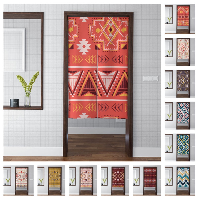 Exotische bohemian gordijn roman keuken dikke verduisterende wandtapijt moderne kleurrijke artistieke schaduw badkamer toilet deuropening stof