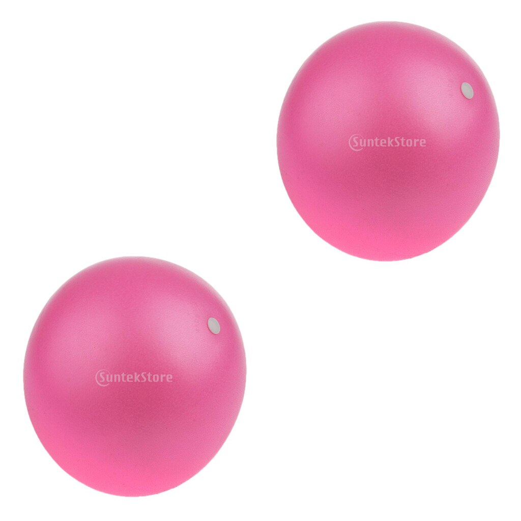 2 Pieces Yoga Ball Physical Fitness Balls Exercise Anti-Burst Mini 15cm Pink For Indoor or Outdoor Use