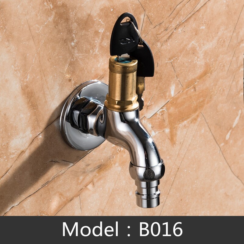 Brass Garden Faucet Wall Mounted Brushed Outdoor Bibcock Garden Wash Basin Mop Washing Machine Faucet Torneira parede: B016