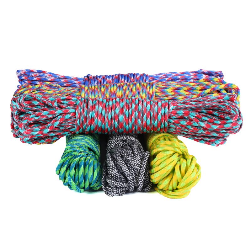 Lanyard Camping Cord Hiking Trip 5/10/20/31M Survival Parachute Cord Lanyard Camping Climbing Camping Rope Hiking Clothesline