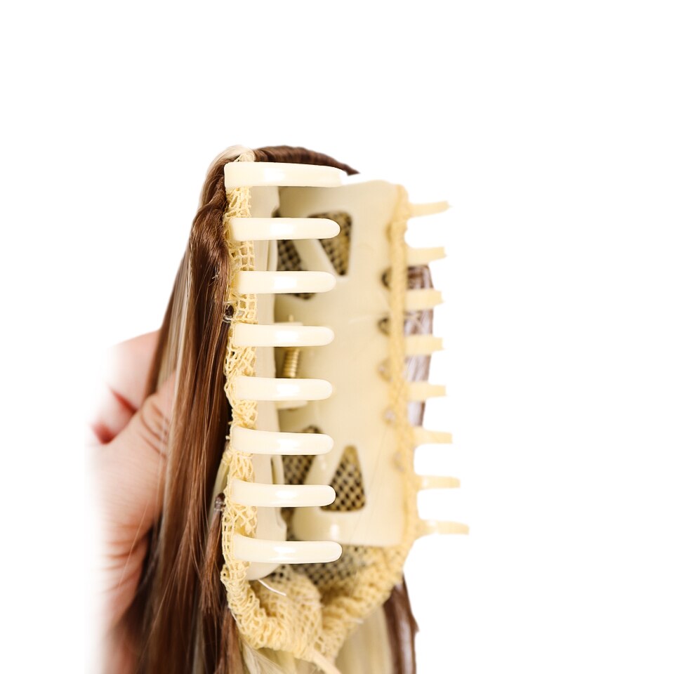 Lvhan kemisk fiber højtemperaturbestandigt hår syntetiske hestehalepoteclips til kvinder i hårforlængelsen bølget krøllet stil