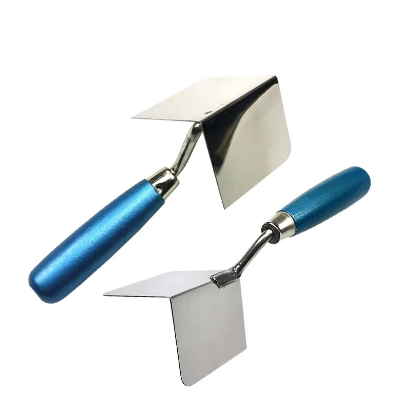 Drywall Corner Tool, Outside / Inside Corner Knife, 8x6cm, Stainless Steel Corner Trowel for Drywall Gyprock Plasterboard