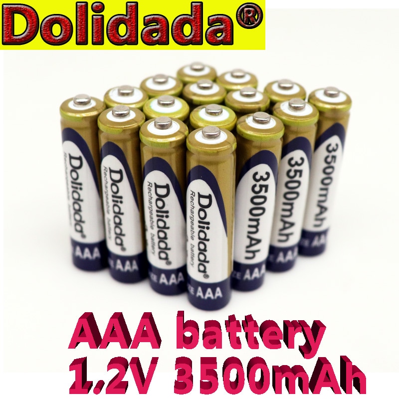 Dolidada-batería AAA de 1,2 V, pila aa recargable Ni-MH de 3500mAh para reproductores de CD/MP3, antorchas, controles remotos