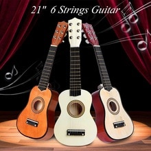 21 Inch 6 String Small Guitar Basswood Acoustic Guitar For Beginners Practice Stringed Musical Instruments