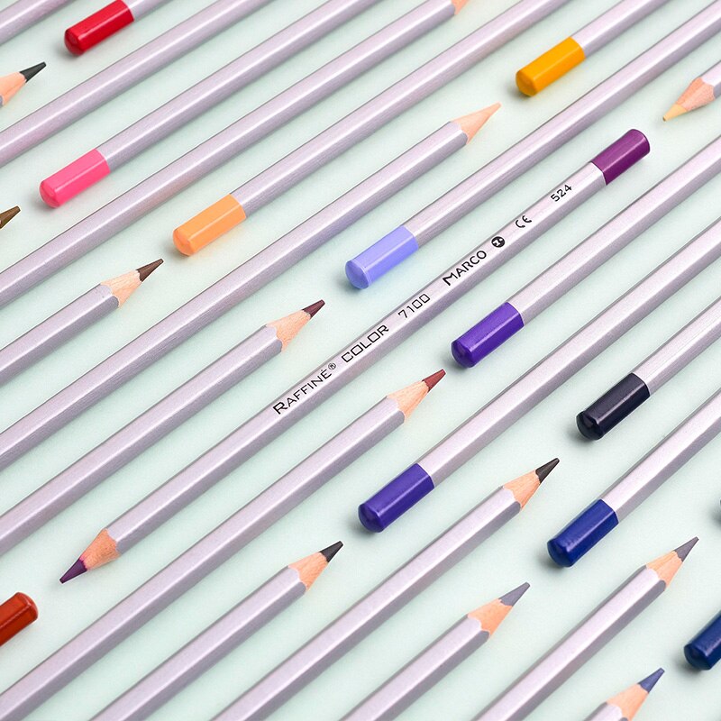Marco 24/36/48/72 Colors Raffine Fine Artist Oil Color Pencil pack set Andstal for drawing Colour colored pencils 72 school