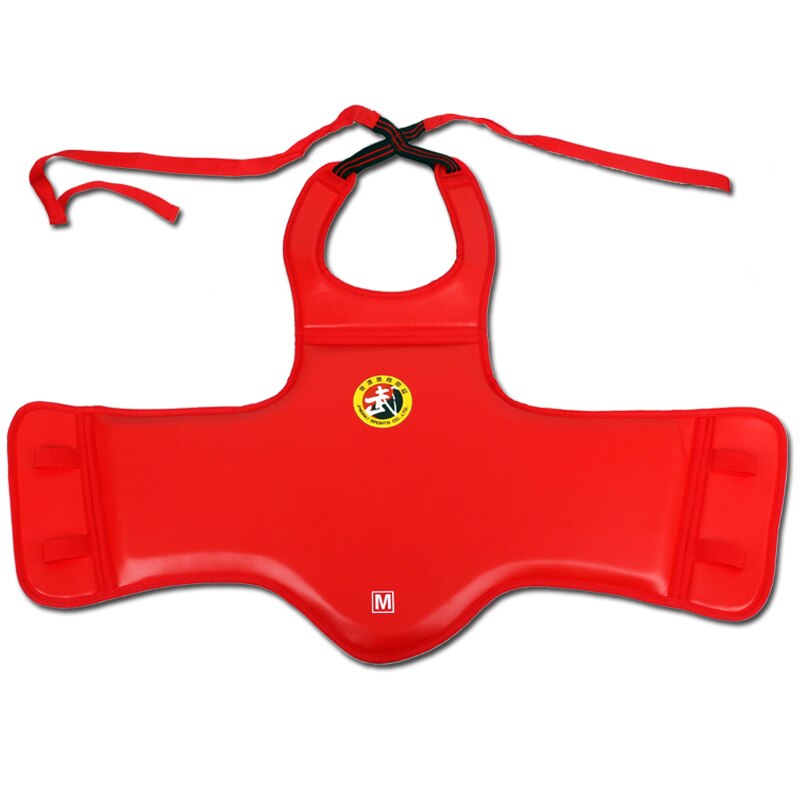 Thickened MMA Chest Protector Sanda Wrestling Chest Support Protective Gear Boxing Sparring Fighting Chest Protector: red / L 170-190CM