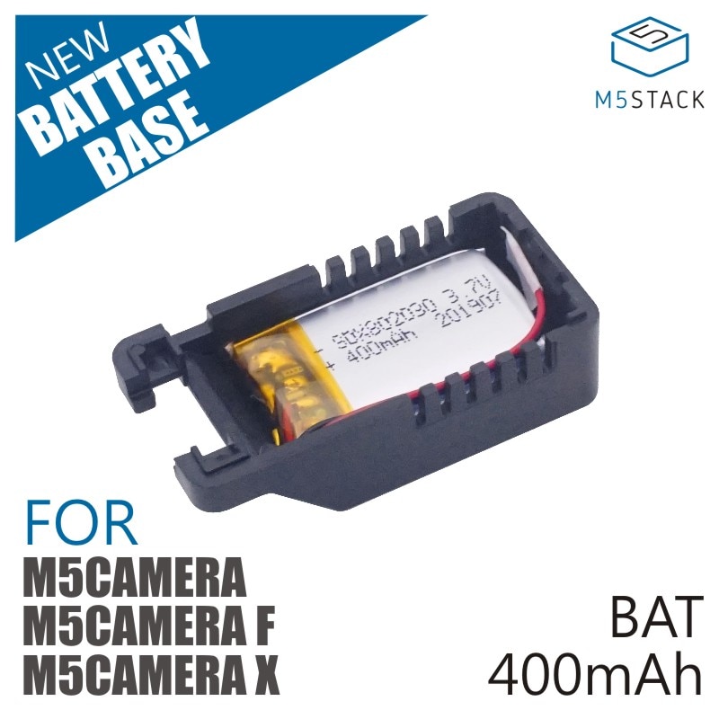 M5Stack Official Battery Base of M5Cameras, M5Camera, M5Camera_X 400mAh Lipo battery