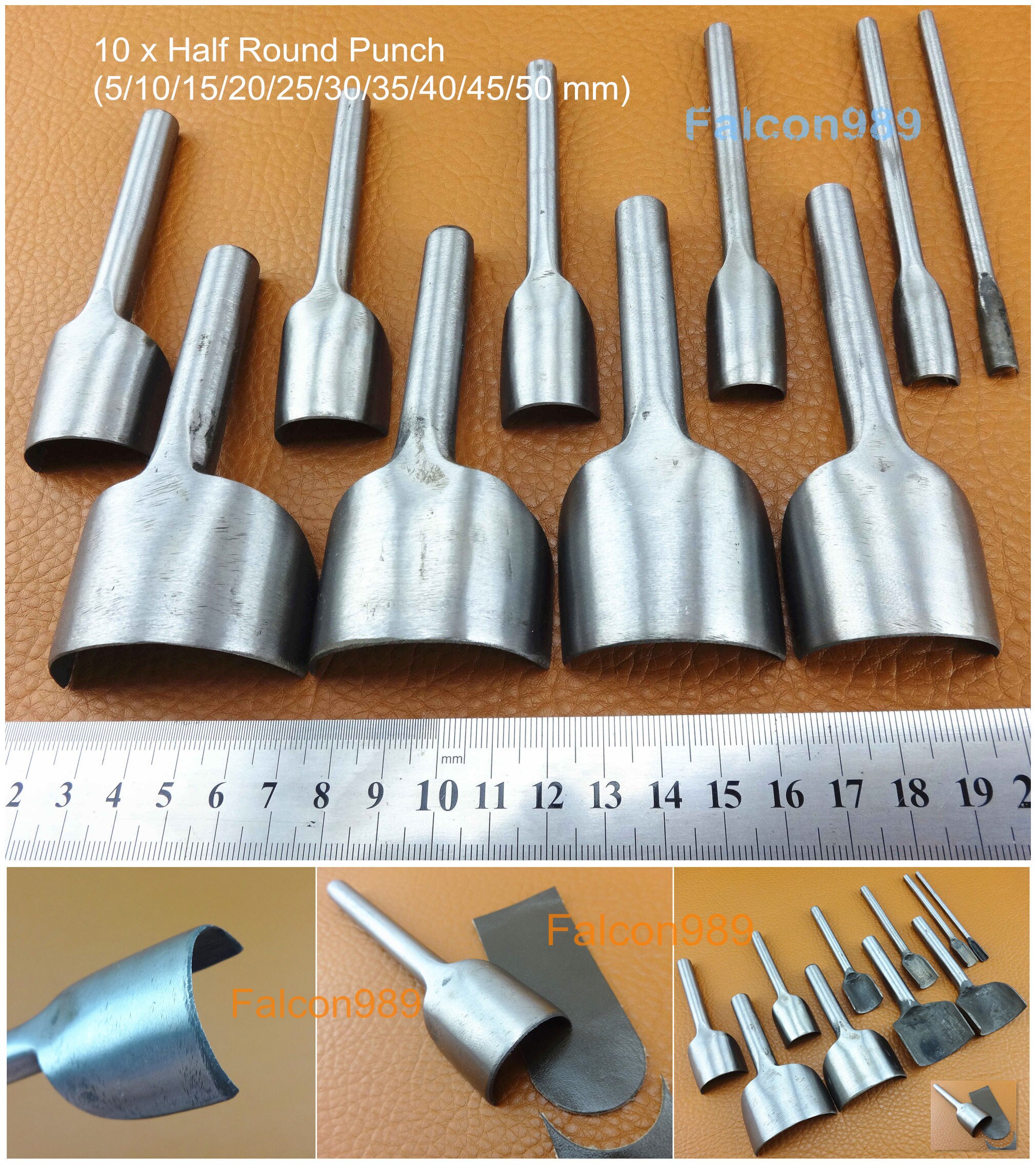 Ensemble d'outils de coupe cuir | 15 sortes de ceintures artisanales, portefeuille de ceinture, poinçon de travail, poinçon de coupe, jeu d'outils, Creaser Groover skover Awl Slick