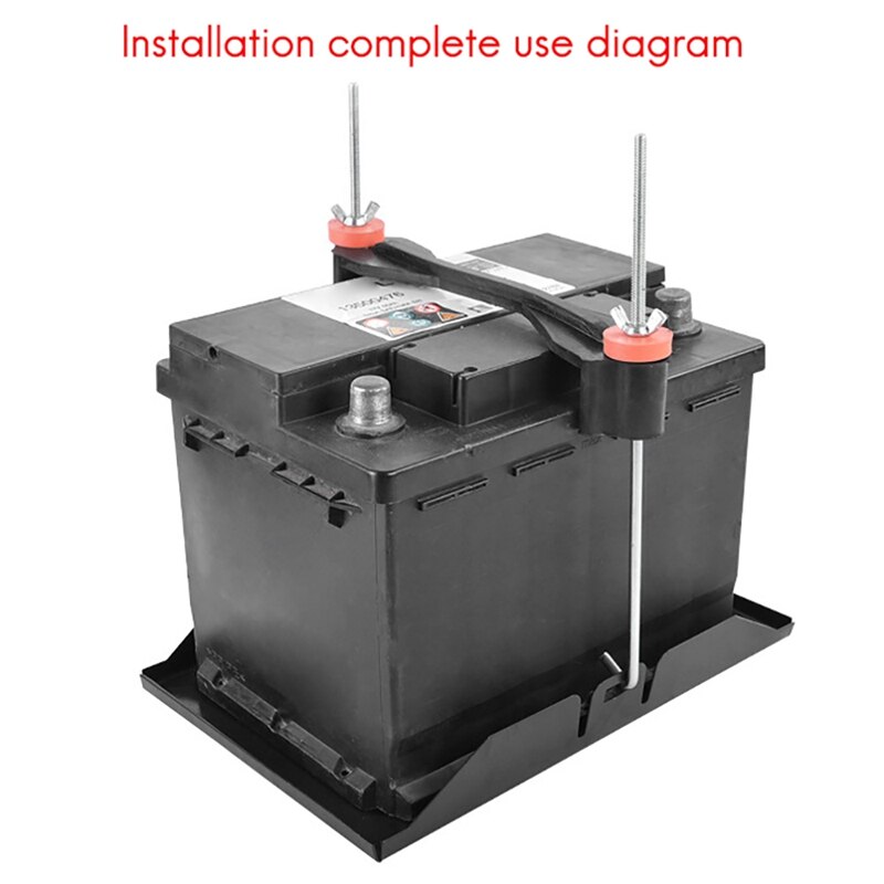 Universal Crossbar Battery Hold Down Bolts Bracket for 55AH 60AH 68AH