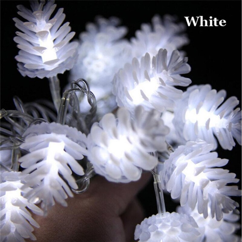 5M 28 LED Pine Cone String Lights Fairy light for Pineapple Christmas Tree pendants Valentine Day wedding party Manual DIY Decor