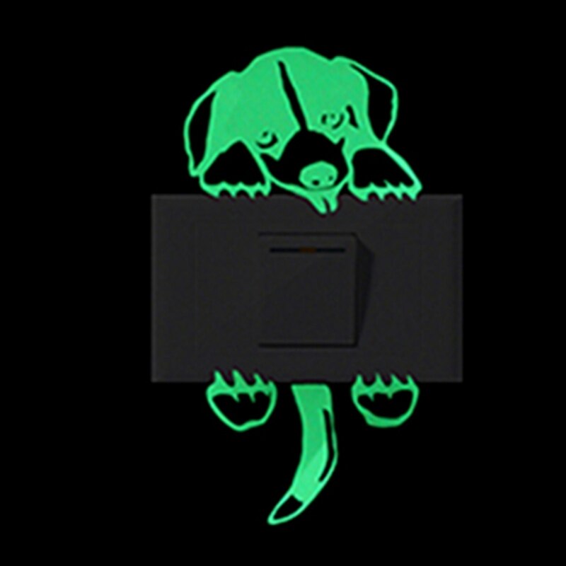 Een Pak Van 5 Stuks Luminous Light Switch Decals Glow In The Dark Muurstickers Stickers Decoratieve Kunst Plakken