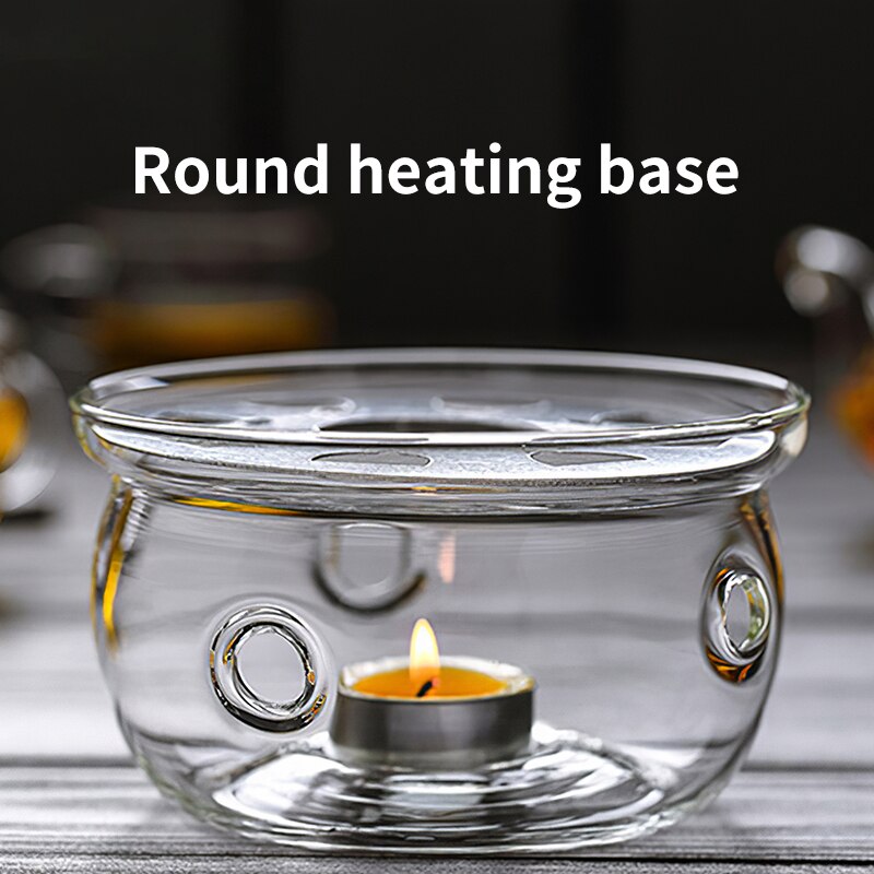 Heat-Resisting Teapot Warmer Thicken Glass Keep Warm Teapot Base Tea Accessories For Home Coffee Hotel Tea House Ornamental
