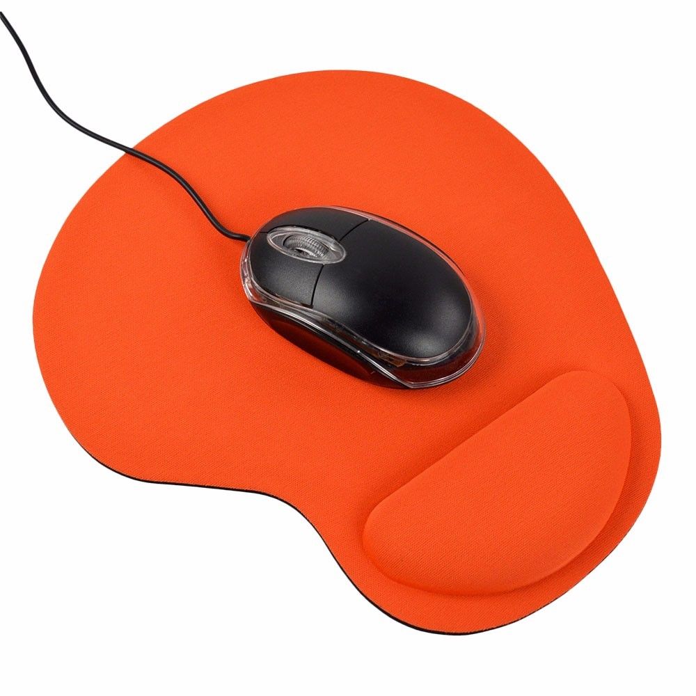 Gaming Mouse Pad with Wrist Rest for Gaming,Computer, Laptop & Mac Pain Relief,at Home Or Work Mouse Mat with Hand Rest Mice Pad: Orange