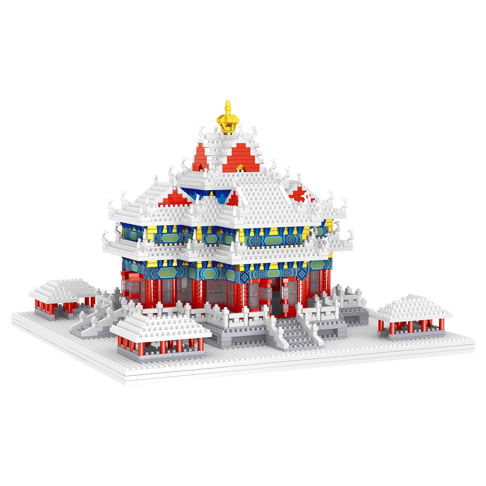 Lezi LZ8001-LZ8051 Set di modelli di architettura di fama mondiale Taj Mahal torre della gru gialla torre della cattedrale di san basio Micro Mini a: LZ8051( No Box)