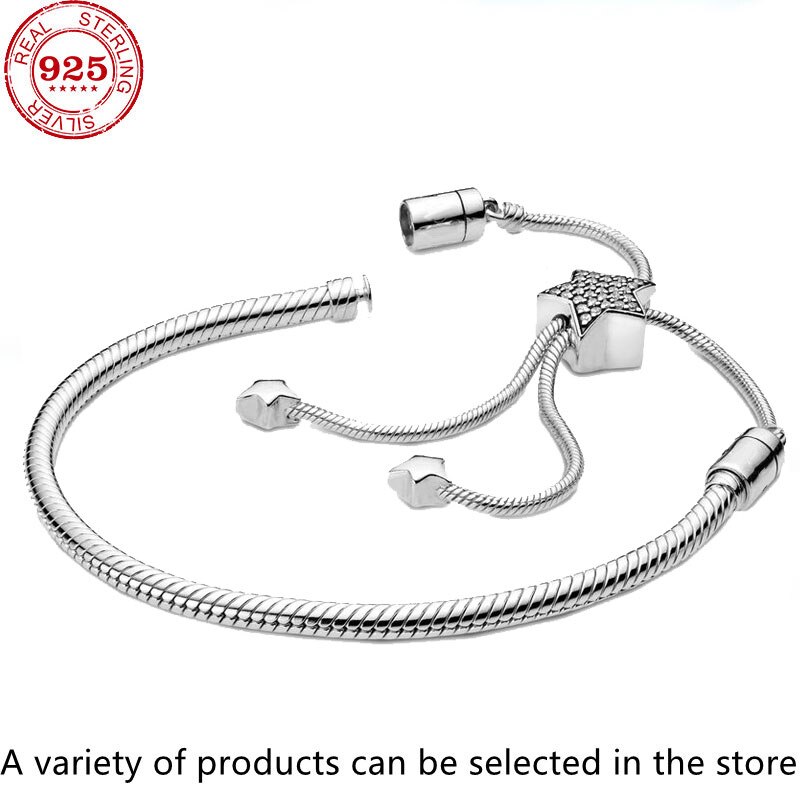 925 Sterling Silver Charms Beads Fit Original Pando Bracelets DIY Jewelry Making