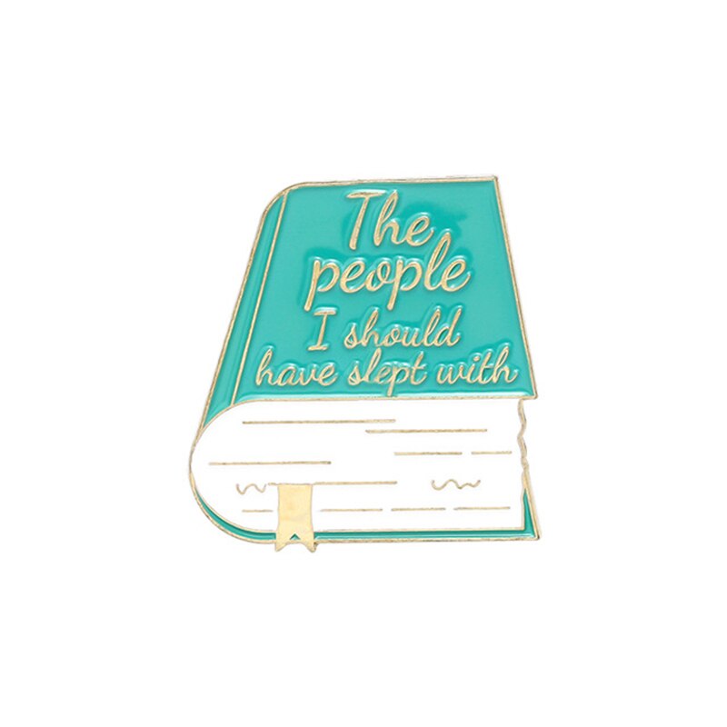 Boeken Serie Emaille Pins Wat Ik Was Gonna Zeggen Een Goed Boek Is Altijd Te Korte Grappige Banner Rugzak Broches badges Voor Vrienden: Style 8