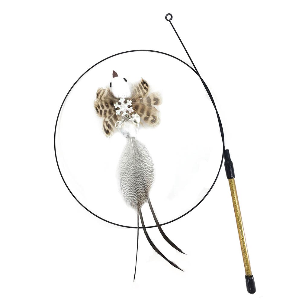 Simulatie Vogel Kat Speelgoed Interactieve Grappige Veer Vogel Met Bell Sucker Kat Stok Speelgoed Katje Spelen Teaser Wand Speelgoed Voor katten