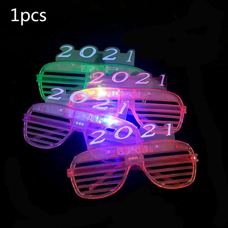 Montura de gafas LED para niños y adultos Con luz intermitente, números, tonos de obturador, gafas luminosas para vacaciones, Año , suministros para fiestas de neón