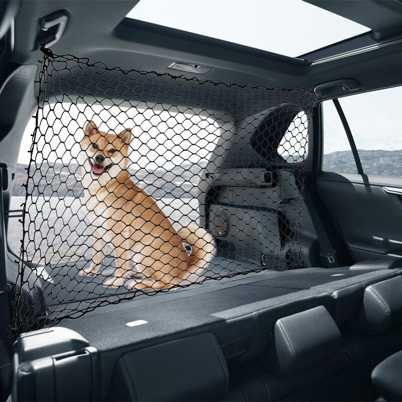 Barrera de transporte para perros, red de seguridad para coche, accesorios de viaje, Protector para asiento trasero, producto para mascotas