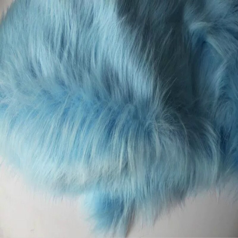 light blue Imitation plush fur cloth fabric use for counter display cloth interior decoration Cosplay background cloth 1Meter