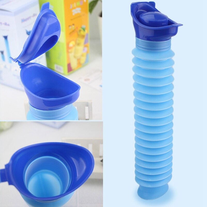 1 unidad de orinales portátiles para coche para hombres y mujeres, niños, cubo telescópico de emergencia, botella para orina de bebé, portátil al aire libre