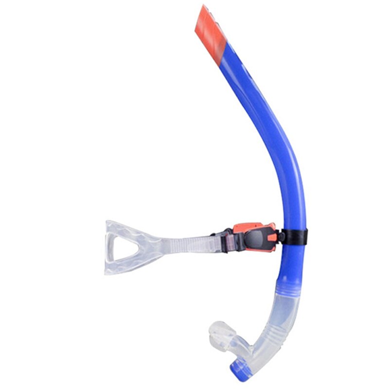 Simträningsutrustning lång simning snorkel dykning snorkling tillbehör frontersättning gas freestyle bröstsim—blått: Default Title