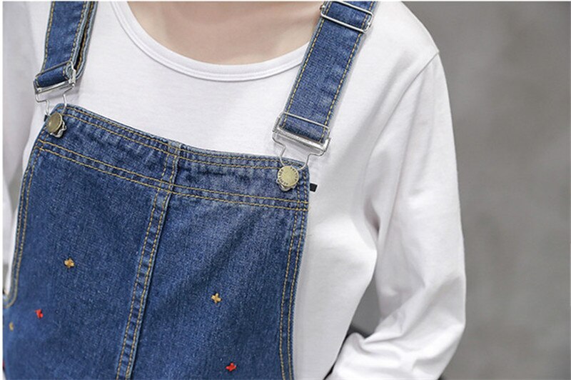 Denim Maternity Strap Jeans Trousers Suspenders Pants for Pregnant Women Overalls Jumpsuits Pregnancy Clothing Plus Size