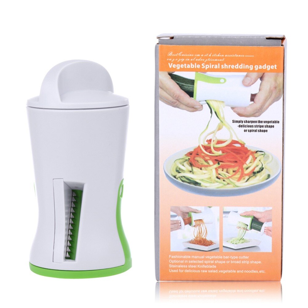 Plantaardige Spiralizer Handheld Spiraal Cutter Raspen Wortel Wortel Komkommer Courgette Slicer Spaghetti Pasta Keuken Koken