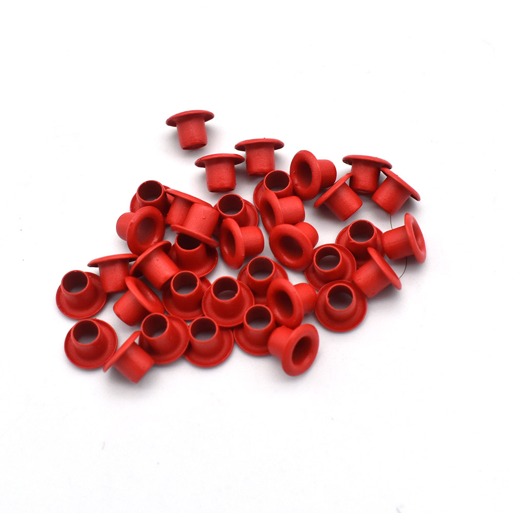 3mm Tiny Eyelet in 7 color Brass Eyelets Grommets Metal eyelet For DIY Clothing Scrapbooking Craft Projects 100pcs: Red