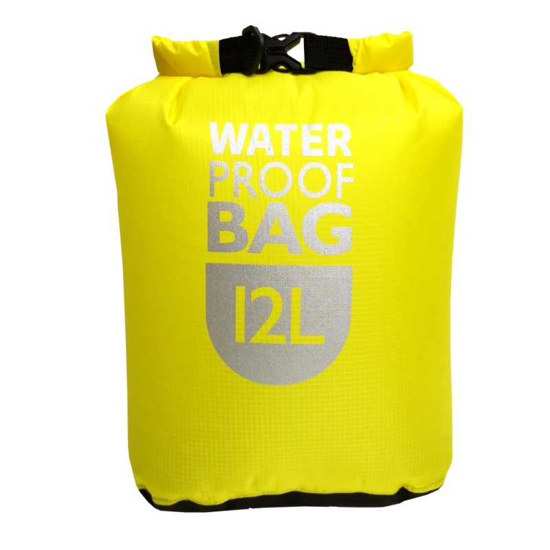 1pc worek wodoszczelny Dry Bag pakiet pływanie spływ kajakowy torby Trekking pływający żeglarstwo kajakarstwo żeglarstwo odporność na wodę suche worki: Yellow 12L