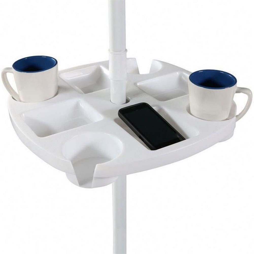 Plateau de Table parapluie blanc multifonctionnel avec support, haute stabilité, robuste, pour l&#39;extérieur
