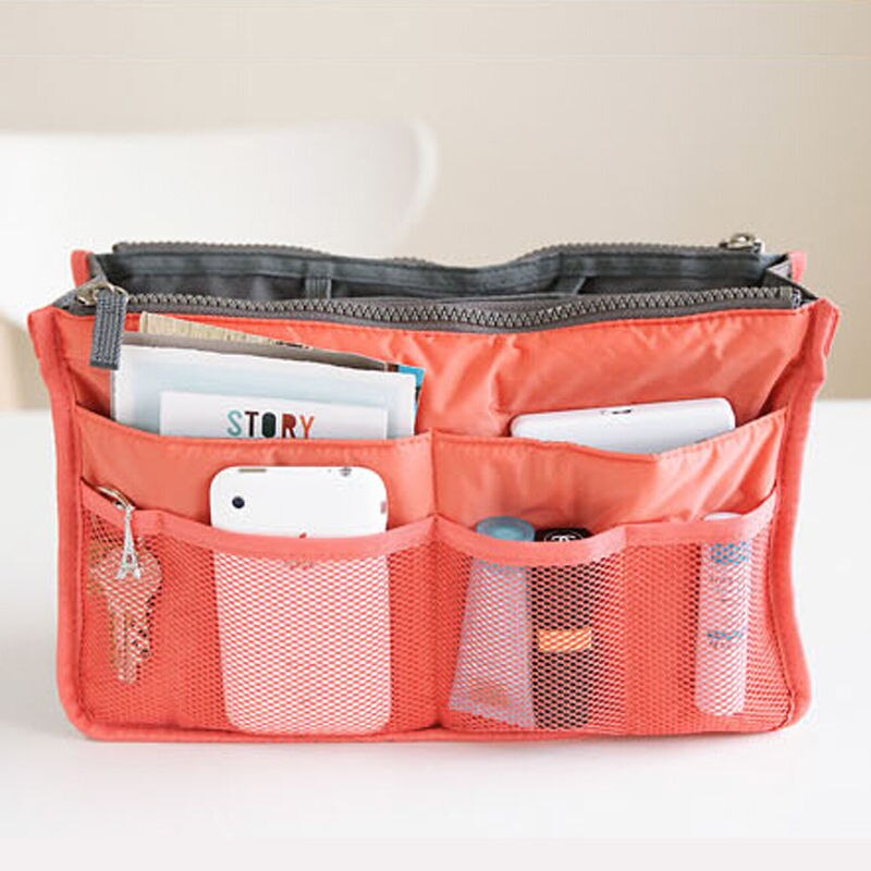 Vrouwen Lady Travel Insert Handtas Organizer Purse Groot Liner Organisator Tidy Bag: d