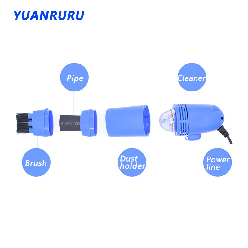 Mini Computer Vacuum USB Keyboard Brush USB Keyboard Cleaner Computer Vacuum Cleaning Kit Tool Remove Dust Cleaning Brush