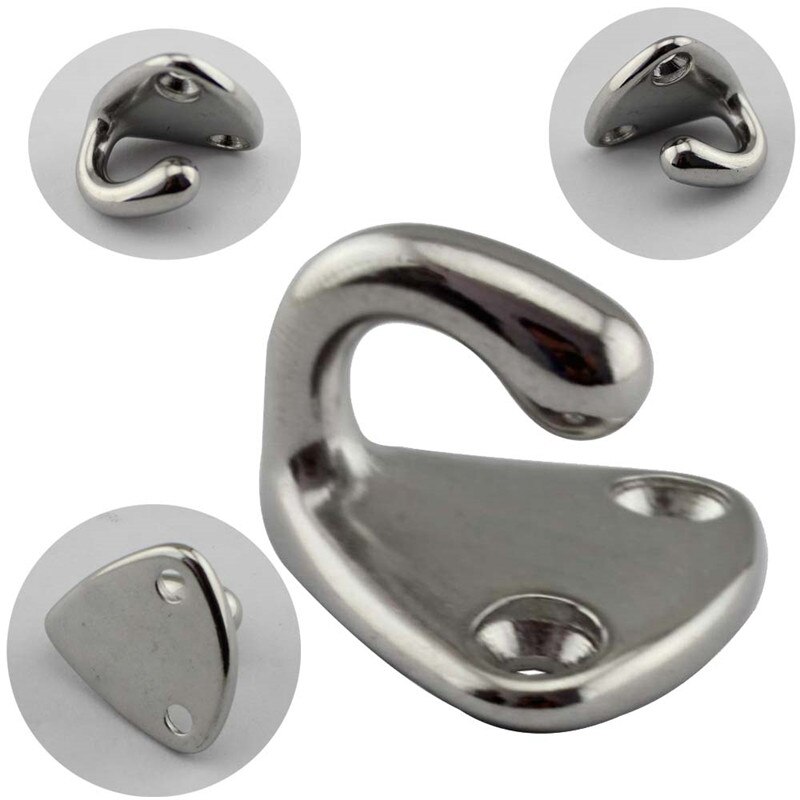 10 stk marine 316 rustfrit stål mini båd fender krog karabinhage øje marine sejlads sølv fender kroge 27mm x 27mm