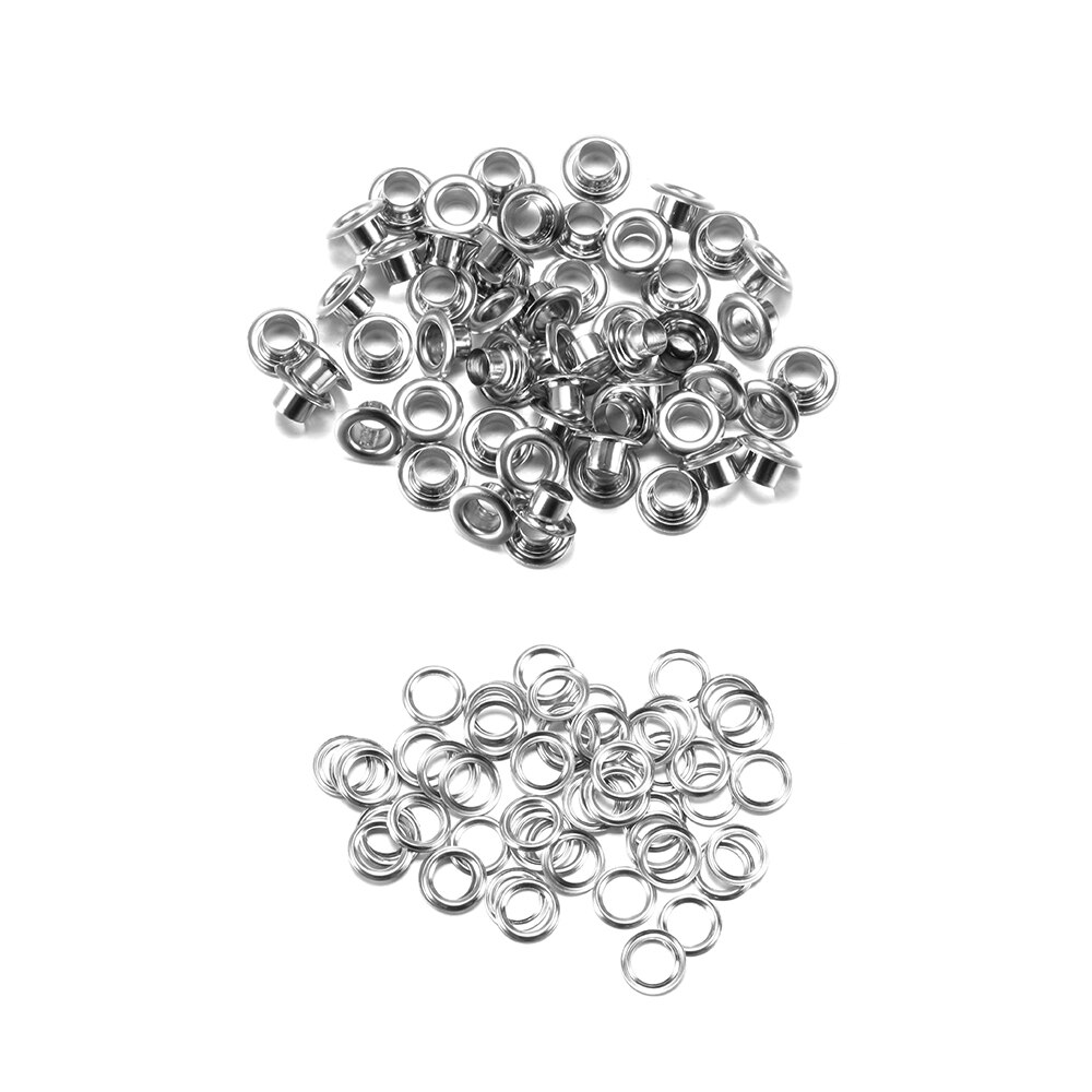 50 zestaw 5MM metalowe oczka przelotki przyciski gnida klamry klamra robić paska ze skóry rękodzieło DIY Scrapbooking buty ubrania akcesoria