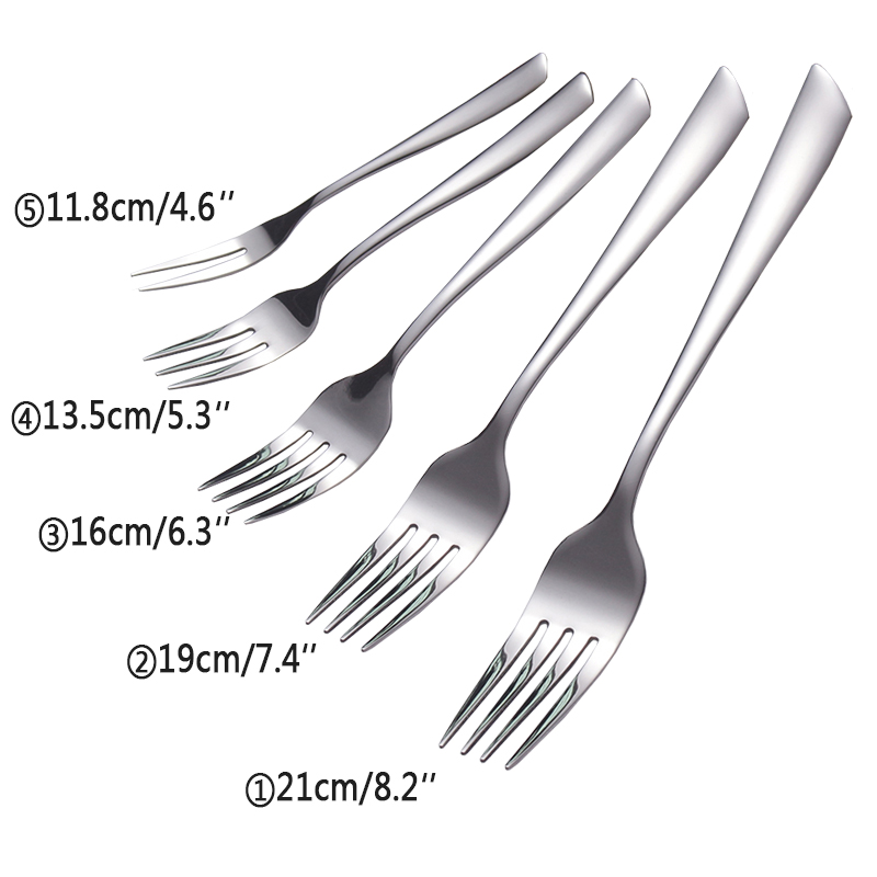 6pcs Stainless Steel Dinner Fork Table Fork set Salad Dessert Fruit Forks For Kitchen Dining Bar Dinner Fork Cutlery Set