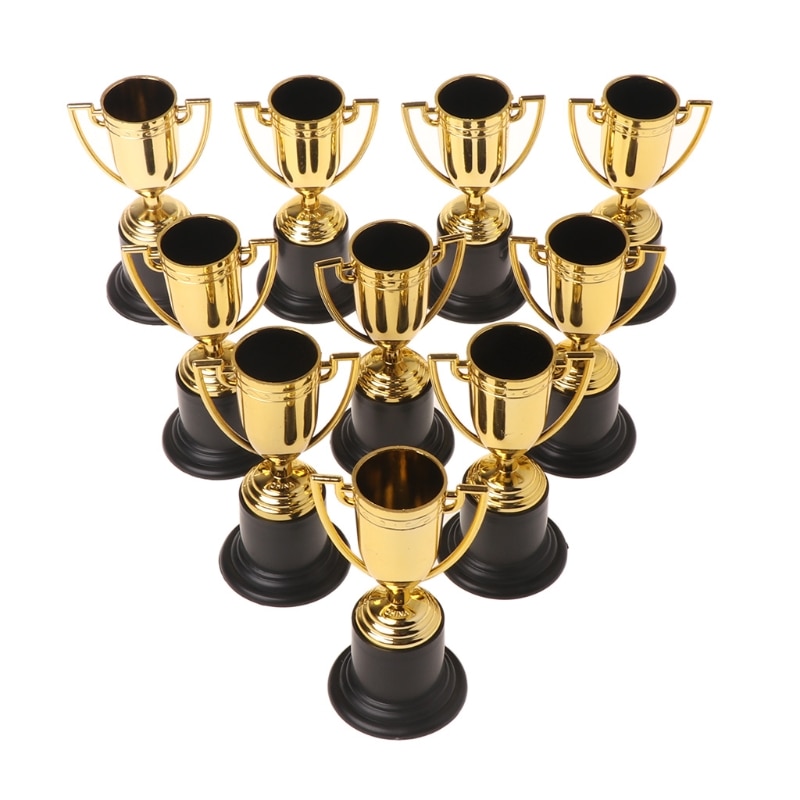 10 stuks gouden bekers trofeeën sportwinnaars educatieve rekwisieten kinderen beloningsprijzen speelgoed 20- okt b