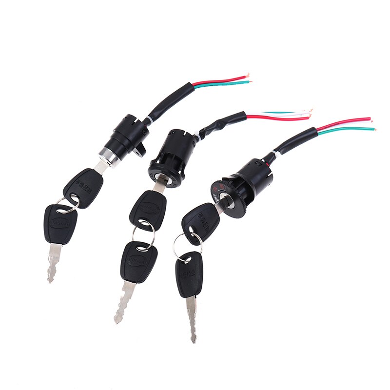 1 SET Universal Motorcycle Motorbike Ignition Switch Key with Wire for Scooter Accessories