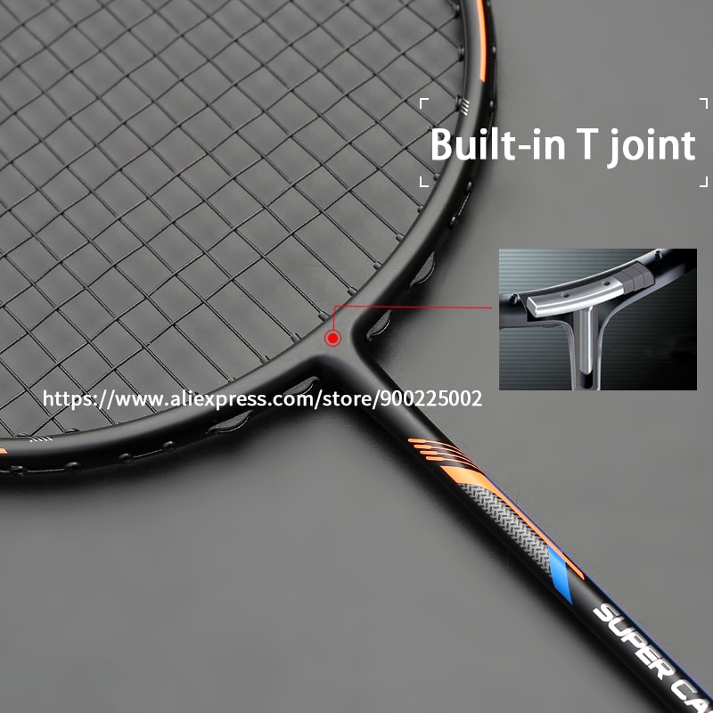 100% Full Carbon Fiber Strung Badminton Rackets 10U Tension 22-35LBS 13kg Training Racquet Speed Sports With Bags For Adult