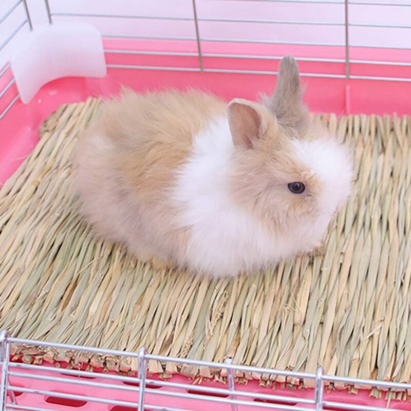 8 stuks grasmat geweven bedmat voor kleine dieren konijnennest kauwspeeltje bed speelgoed voor cavia papegaai hamster