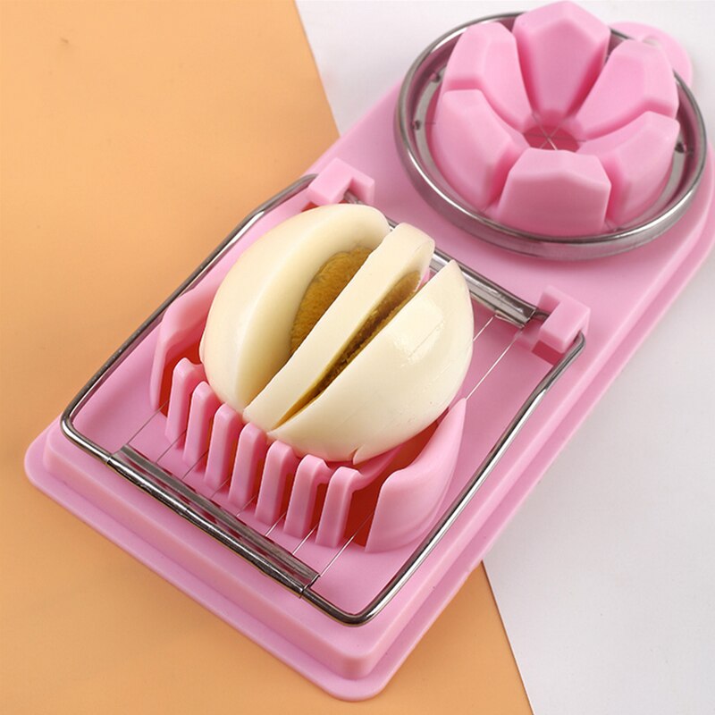 Multi-Functionele Egg Slicer Ei Snijden Splitter Bloem Valve Snijden Roestvrij Staal Ei Slicer Egg Cutter Mold