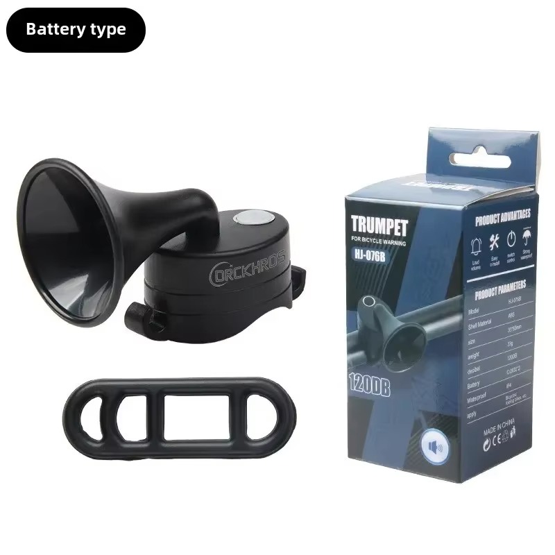 Clacson elettronico per bicicletta Clacson per bici elettrica 120dB Suono di avvertimento forte USB ricaricabile IPX4 Campanello per mountain bike da strada per scooter impermeabile: YELLOW